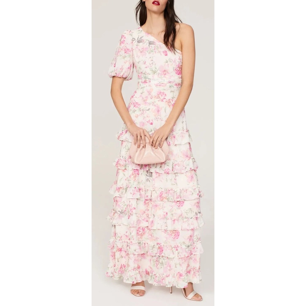 One33 Social Vintage Floral Gown Maxi Dress from Rent the Runway - Pink - Sz 4 - Picture 2 of 8